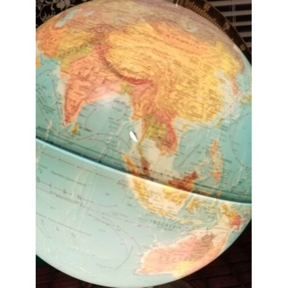 Vintage 1990 Scan-Globe A/S 12" Diameter Illuminated Globe Denmark Karl F Harig - Picture 9 of 10